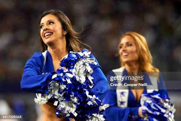 The Dallas Cowboys Cheerleaders perform during an NFL football game against the Minnesota Vikings, Sunday, Nov. 10 in Arlington, Texas.