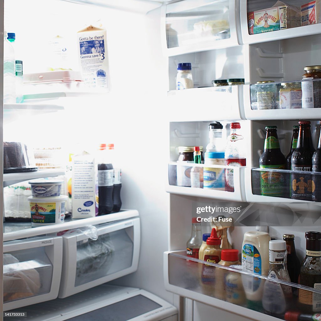 Open refrigerator