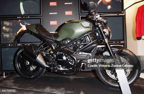 Atmosphere during the 'Diesel Together With Ducati' cocktail party on March 22, 2012 in Rome, Italy.