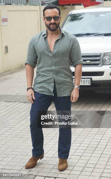 Saif Ali Khan attends the ' Vikram Vedha' film's teaser launch on August 23, 2022 in Mumbai, India