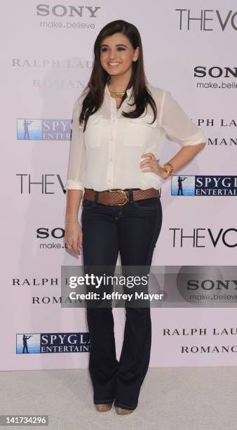 Rebecca Black arrives at "The Vow" Los Angeles Premiere at Grauman's Chinese Theatre on February 6, 2012 in Hollywood, California.