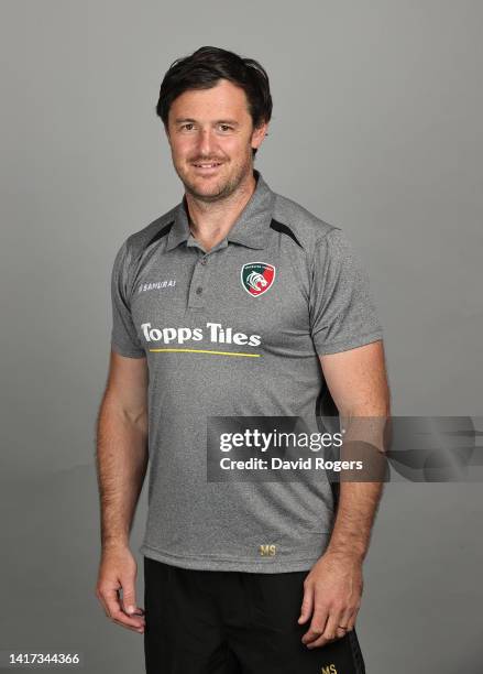 Matt Smith, assistant coach of Leicester Tigers poses for a portrait during the squad photocall for the 2022-2023 Gallagher Premiership Rugby season...