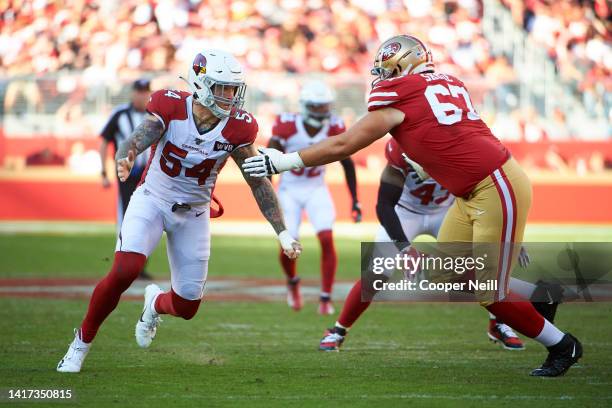 Cassius Marsh of the Arizona Cardinals pass rushes during an NFL football game against the San Francisco 49ers in Santa Clara, Calif., Sunday, Nov....