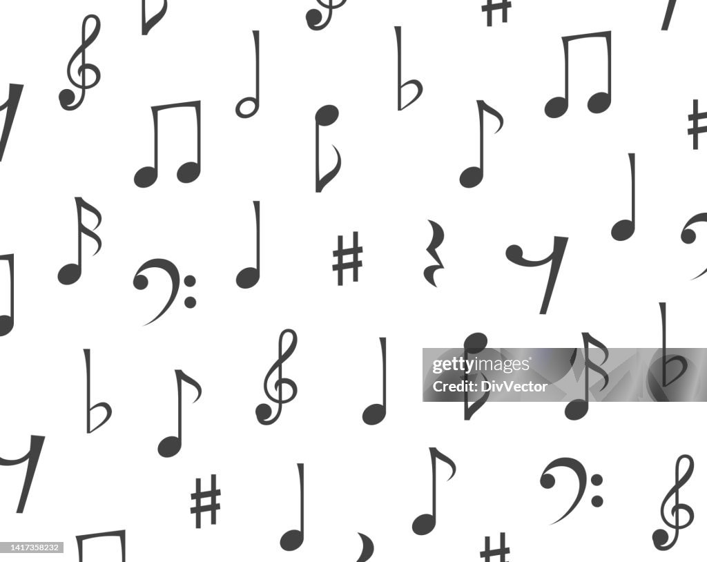 Music Notes Pattern Vector High-Res Vector Graphic - Getty Images