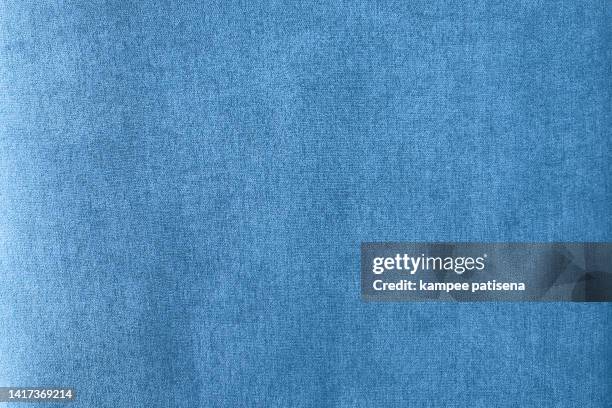 full frame shot of detail blue pillow natural fabric. - cushion texture stock pictures, royalty-free photos & images