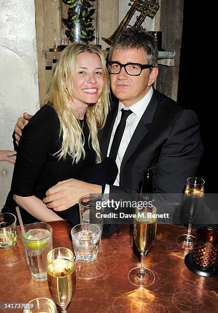 Chelsea Handler and Jay Jopling attend a private dinner celebrating the Spring/Summer issue of Another Man magazine and the UK launch of BLK DNM at...