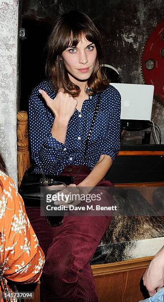 Alexa Chung attends a private dinner celebrating the Spring/Summer issue of Another Man magazine and the UK launch of BLK DNM at Browns Focus hosted...