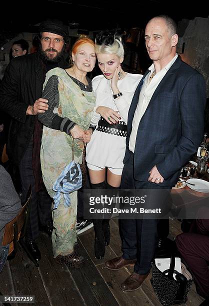 Andreas Kronthaler, Dame Vivienne Westwood, Daphne Guinness and Dinos Chapman attend a private dinner celebrating the Spring/Summer issue of Another...