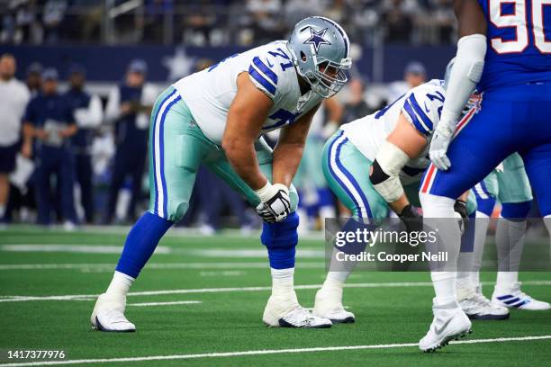 Lael Collins of the Dallas Cowboys lines up during an NFL football game against the Buffalo Bills in Arlington, Texas, Thursday, Nov. 28, 2019.