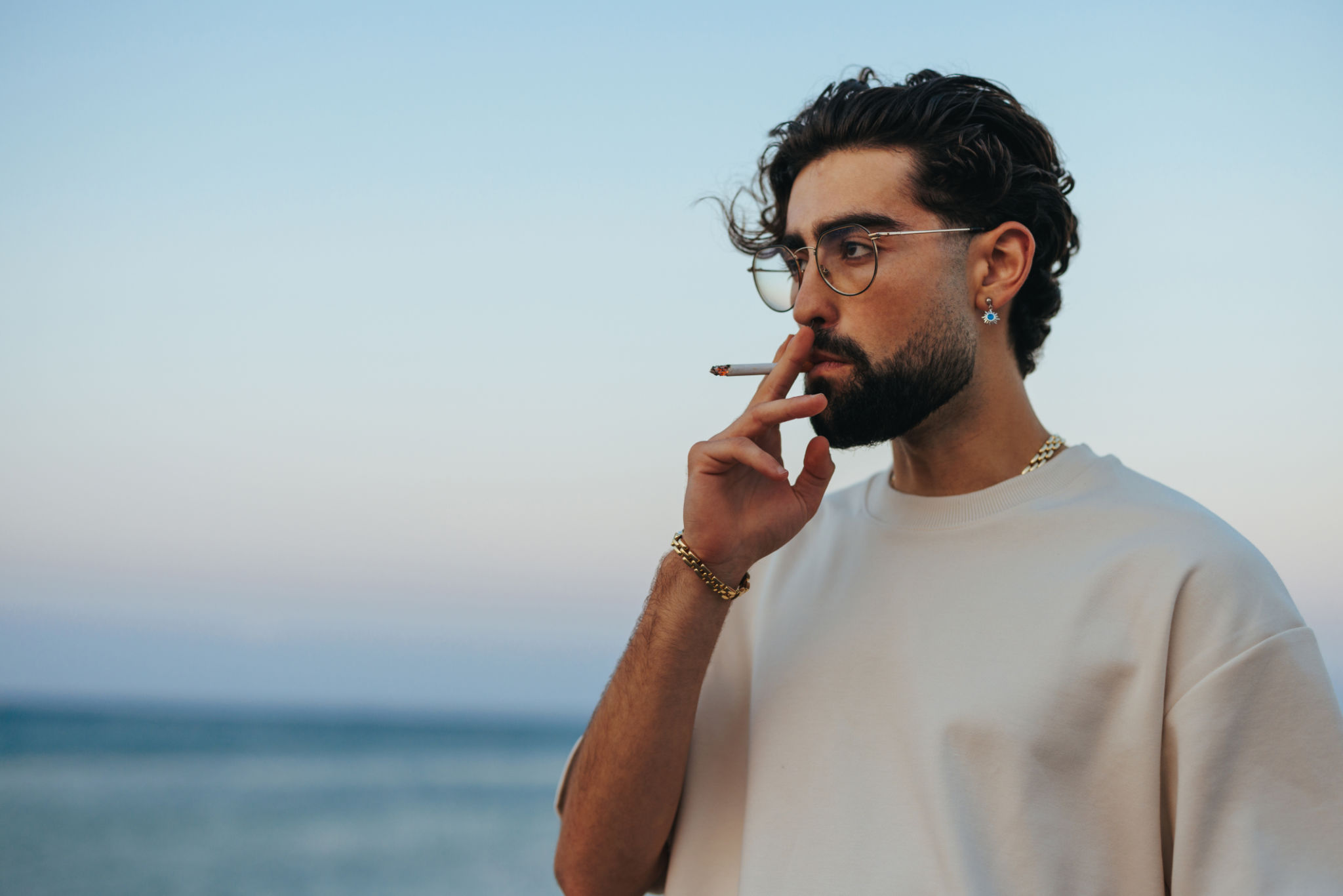 summer smoking outdoors
