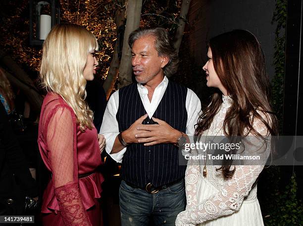 Singer Catherine Pierce, Restoration Hardware Co-CEO/Chairman Gary Friedman and musician Allison Pierce attend the Restoration Hardware Spring 2012...