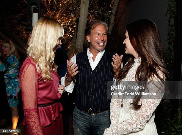 Singer Catherine Pierce, Restoration Hardware Co-CEO/Chairman Gary Friedman and musician Allison Pierce attend the Restoration Hardware Spring 2012...