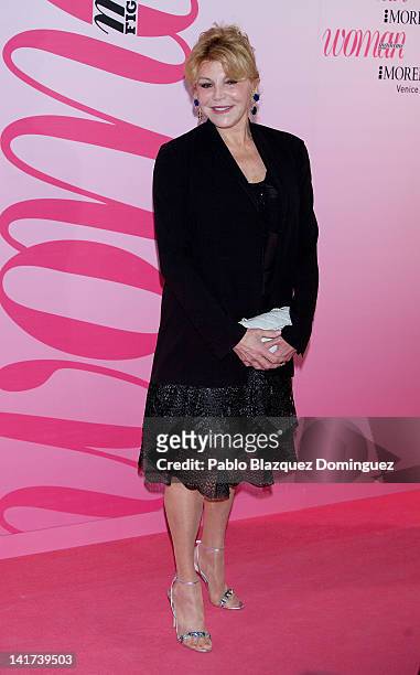 Baroness Carmen Thyssen-Bornemisza poses for photographers during Woman Magazine Awards 2012 at French Embassy on March 22, 2012 in Madrid, Spain.