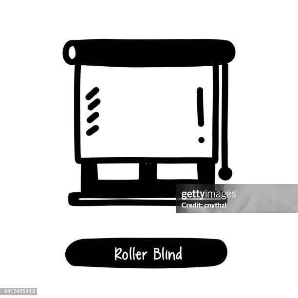 roller blind icon. trendy style vector illustration symbol - window roller shade stock illustrations