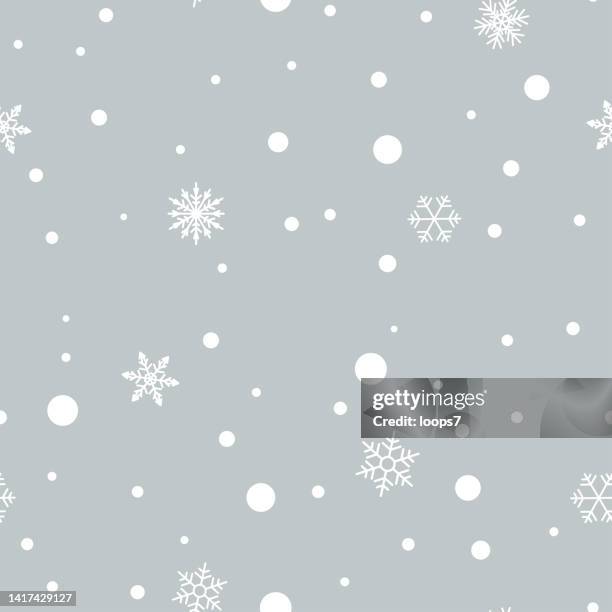 snowing background - pixel perfect seamless pattern - snowflake shape stock illustrations