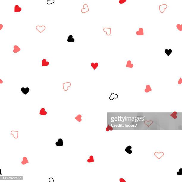 stockillustraties, clipart, cartoons en iconen met hearts background - pixel perfect seamless pattern - saint valentin