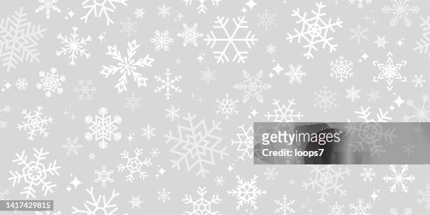スノーフレークの背景 - ピクセルパーフェクトシームレスパターン - 雪の結晶点のイラスト素材／クリップアート素材／マンガ素材／アイコン素材