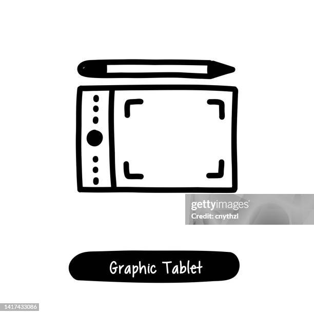 graphic tablet icon. trendy style vector illustration symbol - graphic designer computer stock illustrations