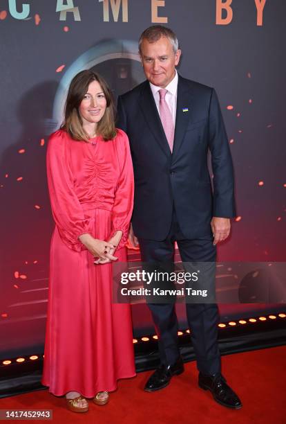 Kelly Macdonald and Hugh Bonneville attend the "I Came By" special screening at The Ham Yard Hotel on August 23, 2022 in London, England.