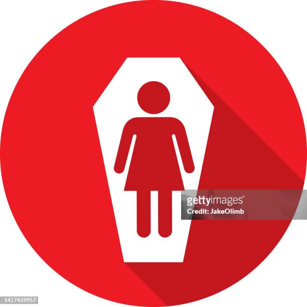 woman coffin icon silhouette - informationsgrafik stock illustrations