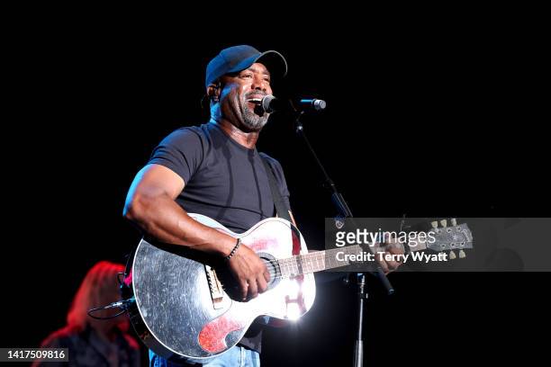 Darius Rucker performs during the ACM Party For A Cause at Ascend Amphitheater on August 23, 2022 in Nashville, Tennessee.
