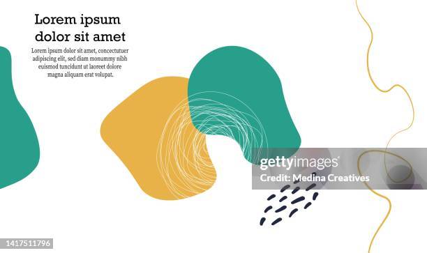 hand drawn minimal background flat abstract modern design template - different professions stock illustrations