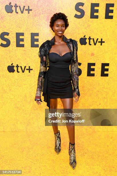 Damaris Lewis attends the Apple TV+ Original Series "See" Season 3 Premiere at DGA Theater Complex on August 23, 2022 in Los Angeles, California.