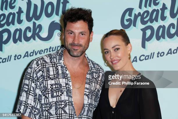 Maksim Chmerkovskiy and Peta Murgatroyd attend Great Wolf Lodge's “The Great Wolf Pack: A Call to Adventure” red carpet event at Great Wolf Lodge on...