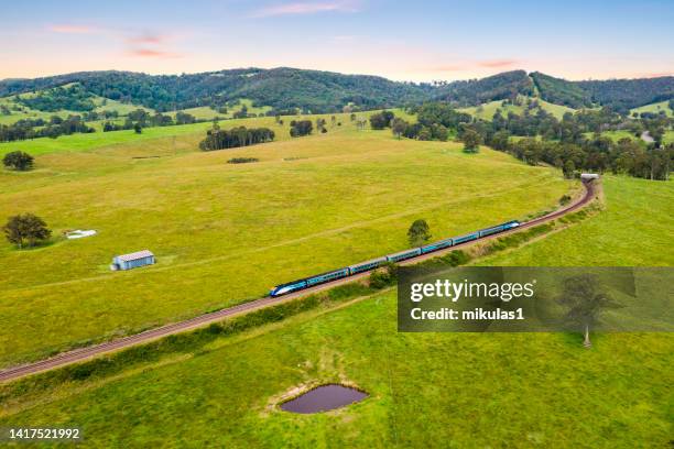 xpt country link train. - country town australia stock pictures, royalty-free photos & images