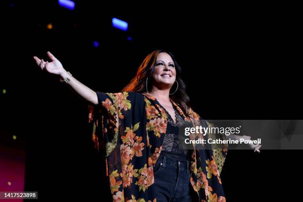 Sara Evans performs during the ACM Party For A Cause at Ascend Amphitheater on August 23, 2022 in Nashville, Tennessee.