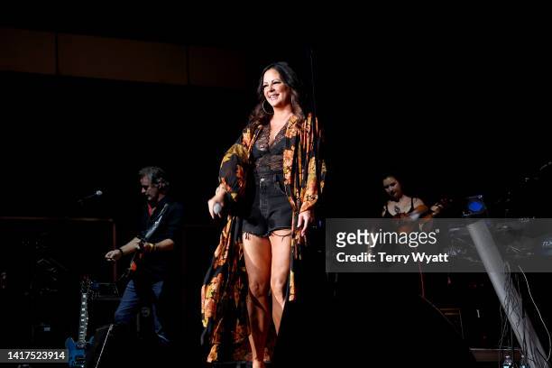 Sara Evans performs during the ACM Party For A Cause at Ascend Amphitheater on August 23, 2022 in Nashville, Tennessee.