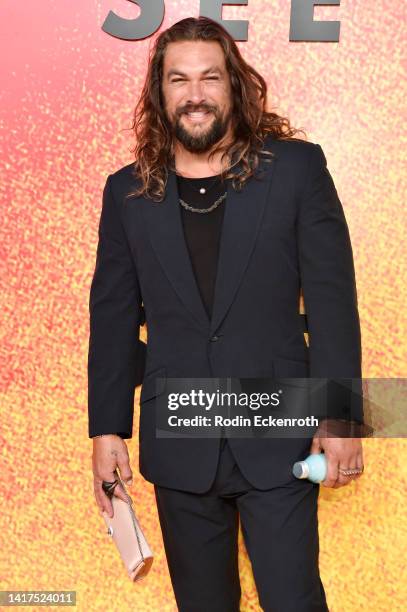Jason Momoa attends Apple TV+ original series "See" season 3 Los Angeles premiere at DGA Theater Complex on August 23, 2022 in Los Angeles,...