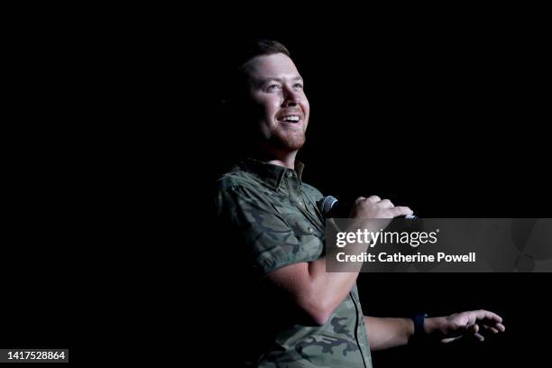 Scotty McCreery performs during the ACM Party For A Cause at Ascend Amphitheater on August 23, 2022 in Nashville, Tennessee.