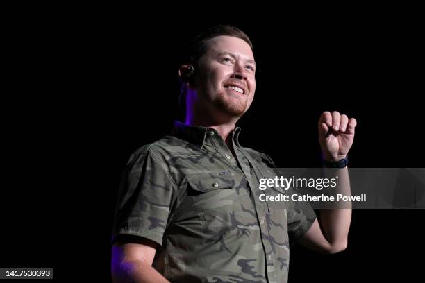 Scotty McCreery performs during the 2022 Academy Of Country Music Party For A Cause at Ascend Amphitheater on August 23, 2022 in Nashville, Tennessee.