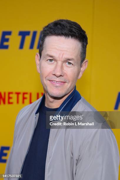 Actor Mark Wahlberg attends the Los Angeles Premiere of Netflix's "Me Time" at Regency Village Theatre on August 23, 2022 in Los Angeles, California.