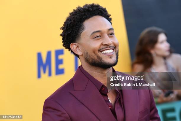 Tahj Mowry attends the Los Angeles Premiere of Netflix's "Me Time" at Regency Village Theatre on August 23, 2022 in Los Angeles, California.