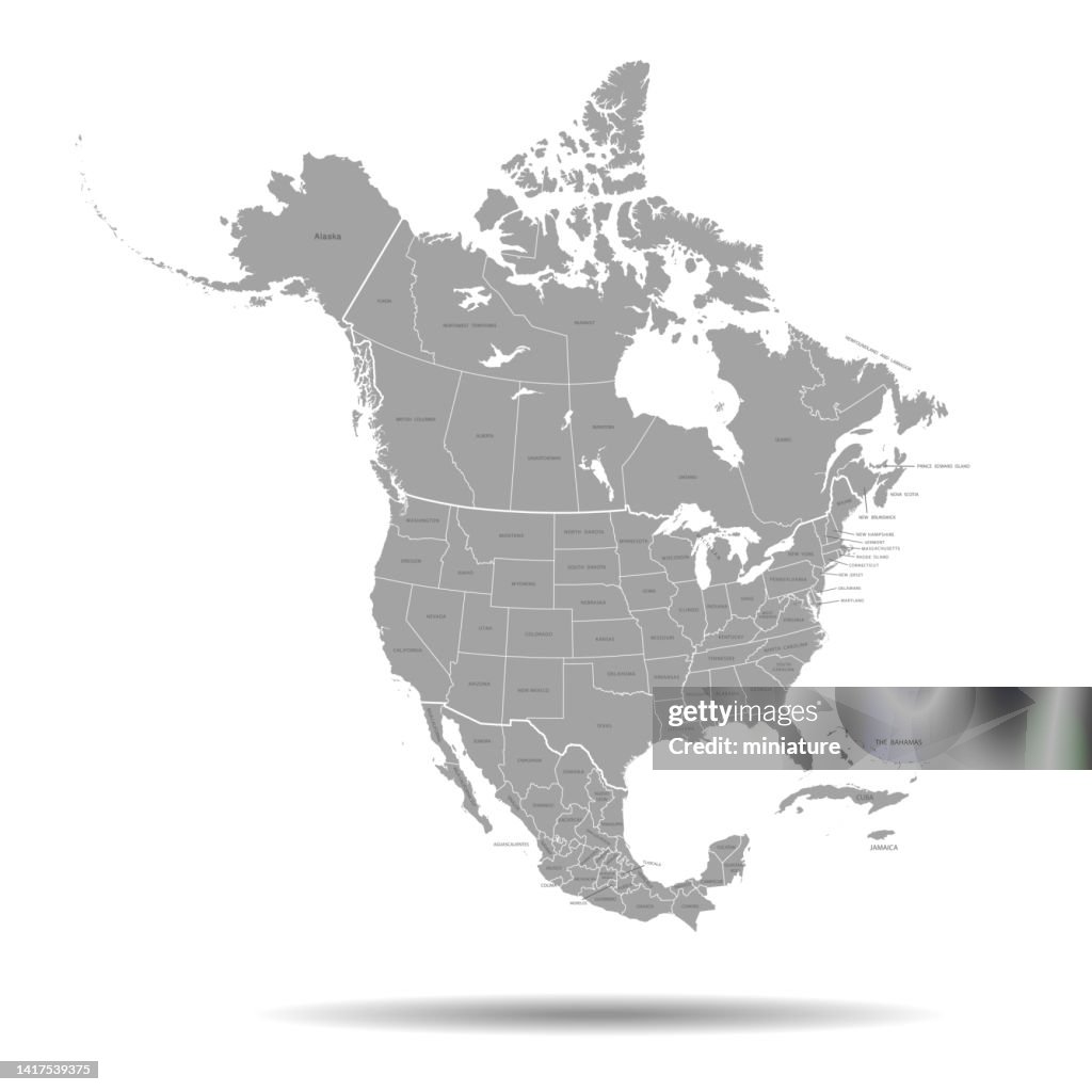 Mappa del Nord America