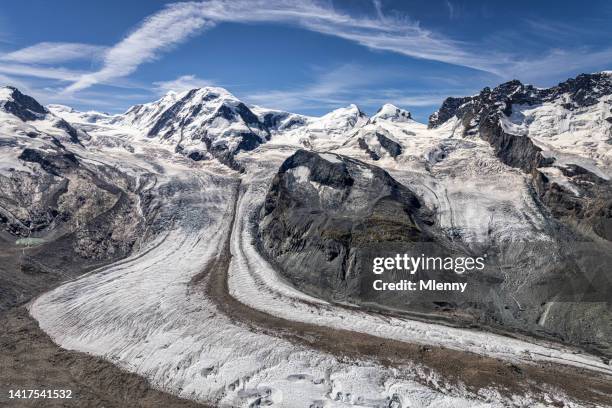 gornergletscher gorner glacier monte rosa grenzgletscher suiza - monte rosa fotografías e imágenes de stock