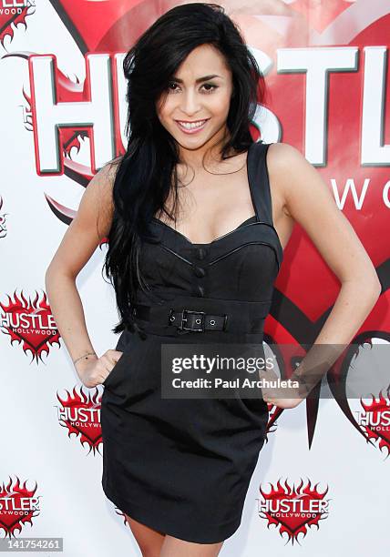 Actress Michelle Maylene attends the Hustler Hollywood Walk Of Fame induction ceremony at Hustler Hollywood on March 22, 2012 in West Hollywood,...