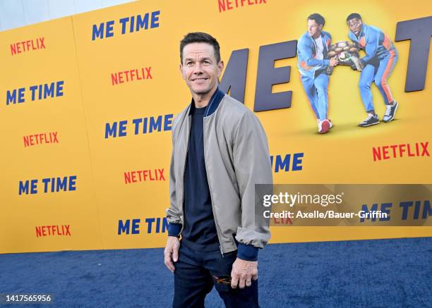 Mark Wahlberg attends the Los Angeles Premiere of Netflix's "Me Time" at Regency Village Theatre on August 23, 2022 in Los Angeles, California.