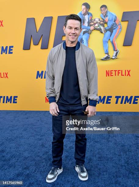 Mark Wahlberg attends the Los Angeles Premiere of Netflix's "Me Time" at Regency Village Theatre on August 23, 2022 in Los Angeles, California.