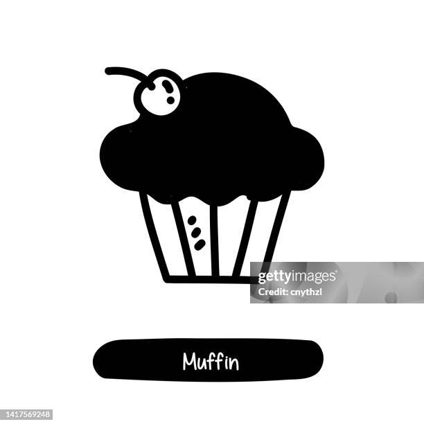 muffin icon. trendy style vector illustration symbol - baking muffins stock illustrations