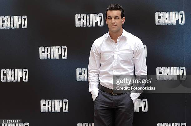 Actor Mario Casas attends a photocall for 'Grupo 7' at the Intercontinental Hotel on March 23, 2012 in Madrid, Spain.