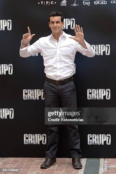 Actor Mario Casas attends a photocall for 'Grupo 7' at the Intercontinental Hotel on March 23, 2012 in Madrid, Spain.