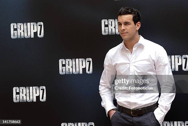 Actor Mario Casas attends a photocall for 'Grupo 7' at the Intercontinental Hotel on March 23, 2012 in Madrid, Spain.