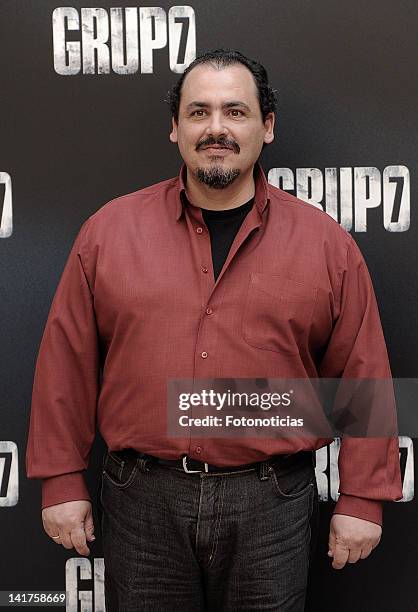 Joaquin Nunez attends a photocall for 'Grupo 7' at the Intercontinental Hotel on March 23, 2012 in Madrid, Spain.