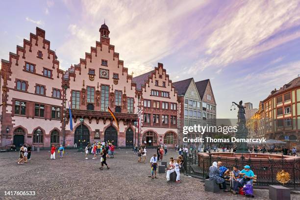 frankfurt - frankfurter römer stock-fotos und bilder