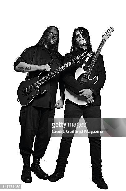 Mick Thompson and Jim Root, guitarists with heavy metal group Slipknot, taken on December 8, 2008 in Birmingham.