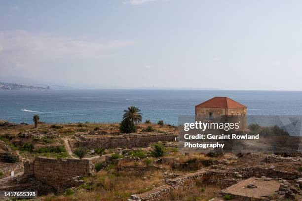 byblos castle & grounds, lebanon - byblos stock pictures, royalty-free photos & images