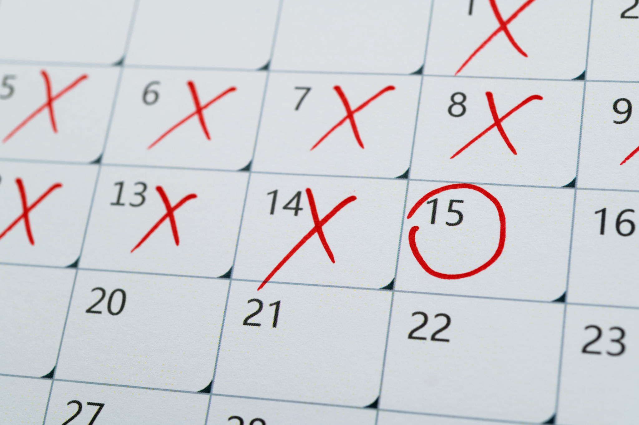 Calendar page with cross shape Calendar page with cross shape